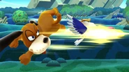 Duck Hunt's forward air attack.