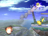 Lucas launching himself with PK Thunder in Super Smash Bros. Brawl.