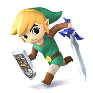 Link's last costume is a teal outfit, with white pants, and the same boots, just dark brown.