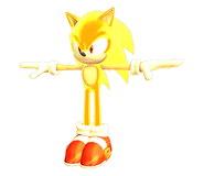 Super Sonic’s model in Super Smash Bros. Brawl
