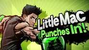 Little Mac's splash screen. Little Mac Punches In!