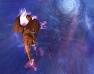 Charizard using Fly in Super Smash Bros. Brawl.