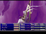Safer·Sephiroth casting Flare in Final Fantasy VII