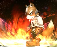 Charging Fire Fox in Super Smash Bros. Brawl