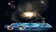 Meta Knight using Galaxia Darkness in Super Smash Bros. Brawl