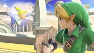 Young Link and his idle animation on Skyworld.