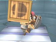 Wario eating a Rolling crate