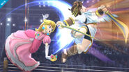 Peach using her forward air against Pit