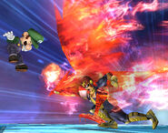 Falcon Punch in Super Smash Bros. Brawl.