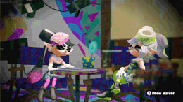 Callie and Marie as they appear in Splatoon