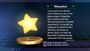 The Warp Star trophy in Super Smash Bros. Brawl