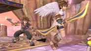 Pit along with Sora in the Hollow Bastion stage.
