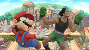 July 18. Mario and Little Mac get Screen KO'd. Sakurai stated that how you get KO'd will depend on where you get KO'd, and Star and Screen KOs will be disabled in the later parts of a match.