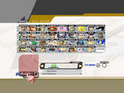 The roster in Super Smash Bros. Brawl with every character unlocked in Single Player mode.
