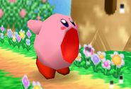 Kirby using Inhale in Super Smash Bros.