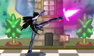 The second hit of Bayonetta's forward tilt extended with Bullet Arts.