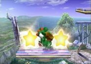 The landing of Yoshi Bomb, Yoshi's Down Special.