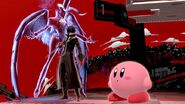 Joker and Arsene along with Kirby in the Mementos stage.