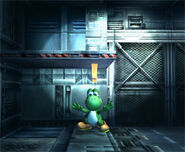 The searchlight having found Yoshi.