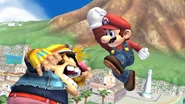 BrawlSuperJumpPunch.png (401 KB) Mario performing his Super Jump Punch as an attack in Super Smash Bros. Brawl.