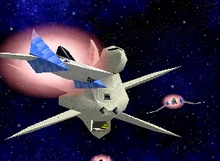 The Great Fox in the opening movie of Super Smash Bros.