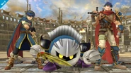 Meta Knight alongside with Marth and Ike.