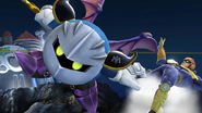 Meta Knight y Captain Falcon en el Castillo del Dr. Wily.