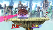 Cerebro Madre atacando a Donkey Kong SSB4 (Wii U)