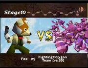 Fox vs equipo de polígonos luchadores SSB