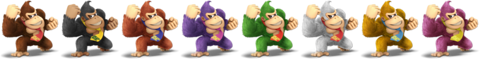 Paleta de colores de Donkey Kong SSBU