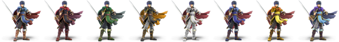 Paleta de colores Marth (SSBU)