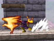 Gancho de fuego en Super Smash Bros.