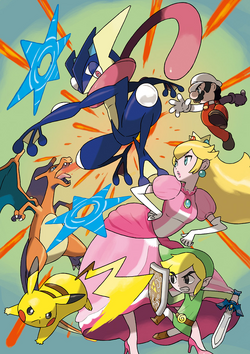 Ilustración de Greninja SSB4