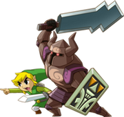 Zelda controlando un espectro junto a Link en The Legend of Zelda Spirit Tracks