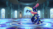Greninja en la entrada de la Liga Pokémon de Kalos SSB4 (Wii U)