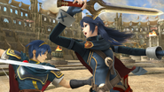 Lucina y Marth en el Coliseo.