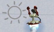 R.O.B. usando Propulsor Robo en Super Smash Bros. para Nintendo 3DS.