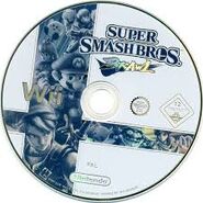 Disco de juego de Super Smash Bros. Brawl.