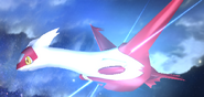 Latias volando.