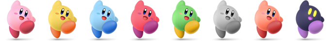 Paleta de colores de Kirby SSBU