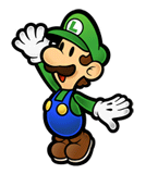 Pegatina de Luigi Super Paper Mario SSBB