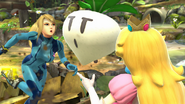 Peach utilizando Verdura junto a Samus Zero.