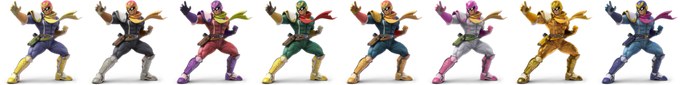 Paleta de colores de Captain Falcon SSBU