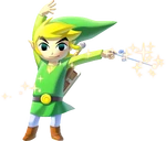 Art oficial de "Toon Link" en The Legend of Zelda: The Wind Waker HD.