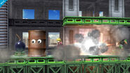 Peach (SSB4) y Little Mac (SSB4) en el escenario