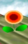 Flor de fuego en el juego de Super Smash Bros.