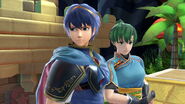 Marth y Lyn en El gran ataque de las cavernas SSBU