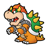 Pegatina de Bowser Super Paper Mario SSBB