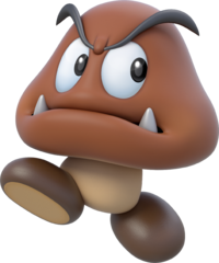 Personajes cafés de Mario Bros
