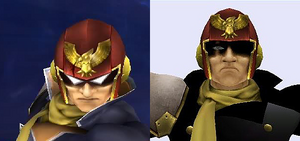 Casco de Captain Falcon roto Beta SSBB